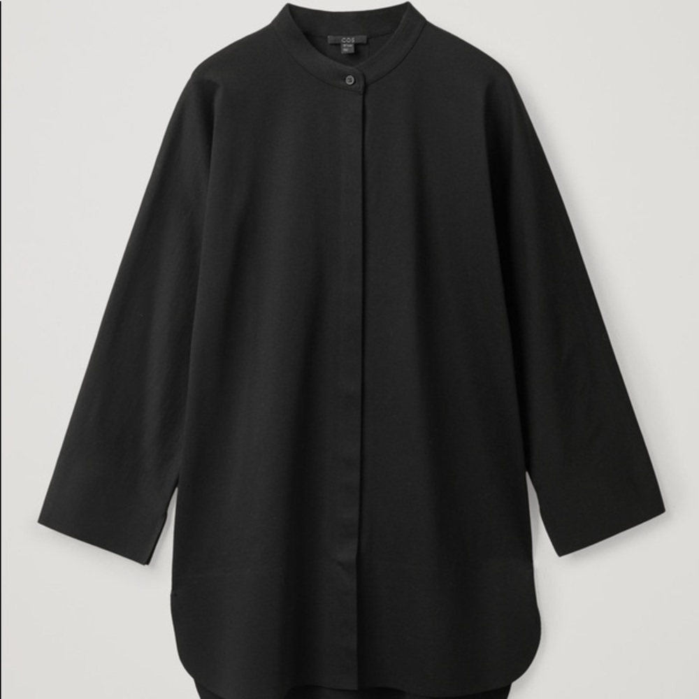 COS - BLACK COTTON BONDED HEM